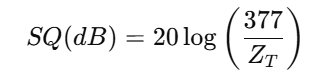SQ(dB) 計算式